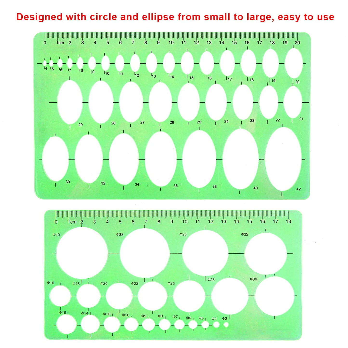 SIQUK 9 Pieces Drawings Templates French Curve Geometric Templates Measuring Rulers Clear Green Plastic Rulers for Engineering, Studying and