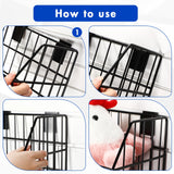 Uiifan 4 Pcs Slatwall Baskets Metal Slatwall Bins Mounted Slatwall Accessories Multi Size Sloped Wire Slatwall Basket for Shops Rooms Storage Display Uiifan