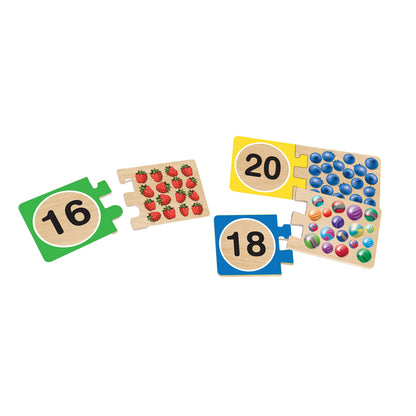 Melissa & Doug Self-Correcting Wooden Number Puzzles With Storage Box (40 pcs) - WoodArtSupply