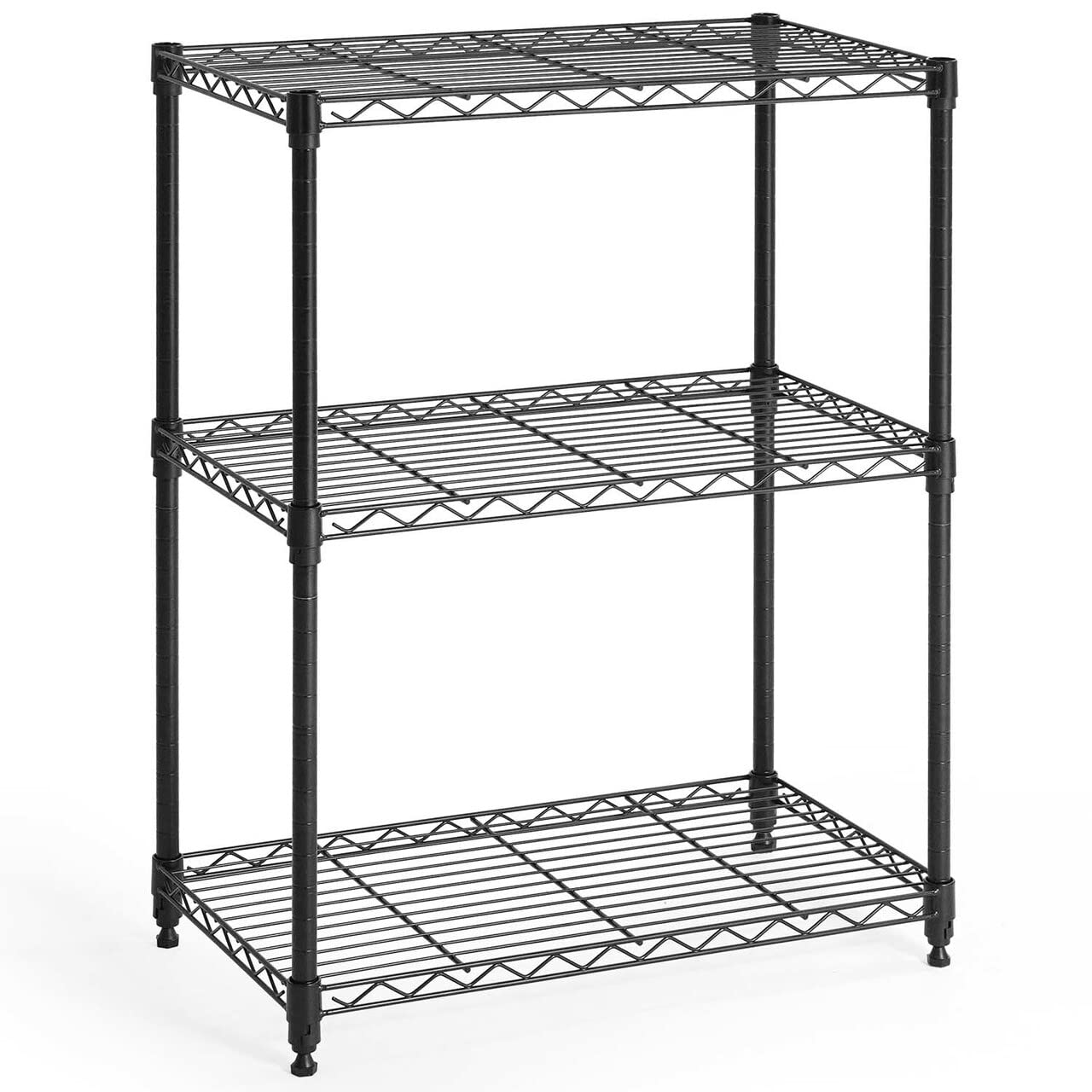 CAPHAUS 3/4/5-Tier Adjustable Height Wire Shelving Unit, Rack Shelving, Metal Steel Shelves, Garage Organizer, Utility Storage Shelf, 3-Tier Without - WoodArtSupply