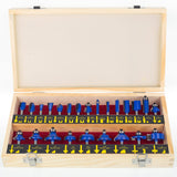 BAIDETS Router Bits Set 1/4 Inch Shank, 24 Pieces 1/4" Router bits Tungsten Carbide Wood Router Bits, Woodwork Tools, for Professional and Beginners BAIDETS