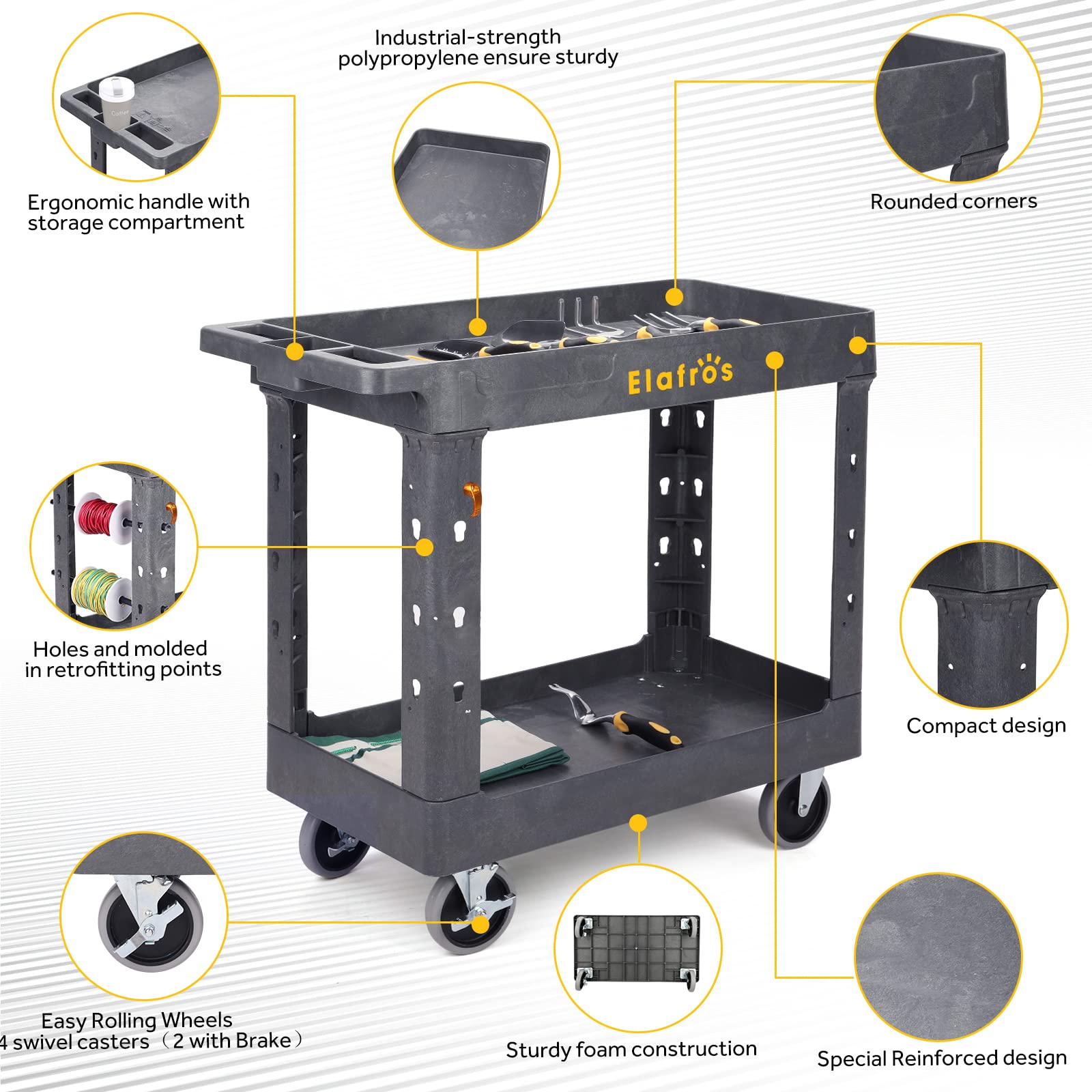 Industrial Polypropylene Service high quality Cart