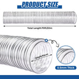 Therwen Clear PVC Dust Collection Hose, Heavy Duty Dust Debris and Fume Collection Hose, Flexible Clear Vacuum Hoses (4" x 70 ft) Therwen