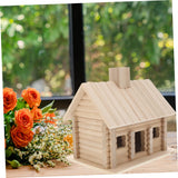 SUPVOX Wooden Bird House Wooden Bird Hut DIY Wood Bird House Parrot Hanging Hideaway Cave Unpainted Bird Hut Birdhouse Craft Kit Hamster Hammock Bed SUPVOX