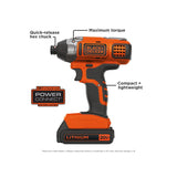 BLACK+DECKER 20V MAX* POWERCONNECT 1/4 in. Cordless Impact Driver Kit (BDCI20C) BLACK+DECKER