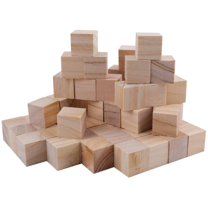 Tosnail 150 Pack 1 Inches Unfinished Wooden Cubes Wooden Blocks - Great for Crafts Making - WoodArtSupply