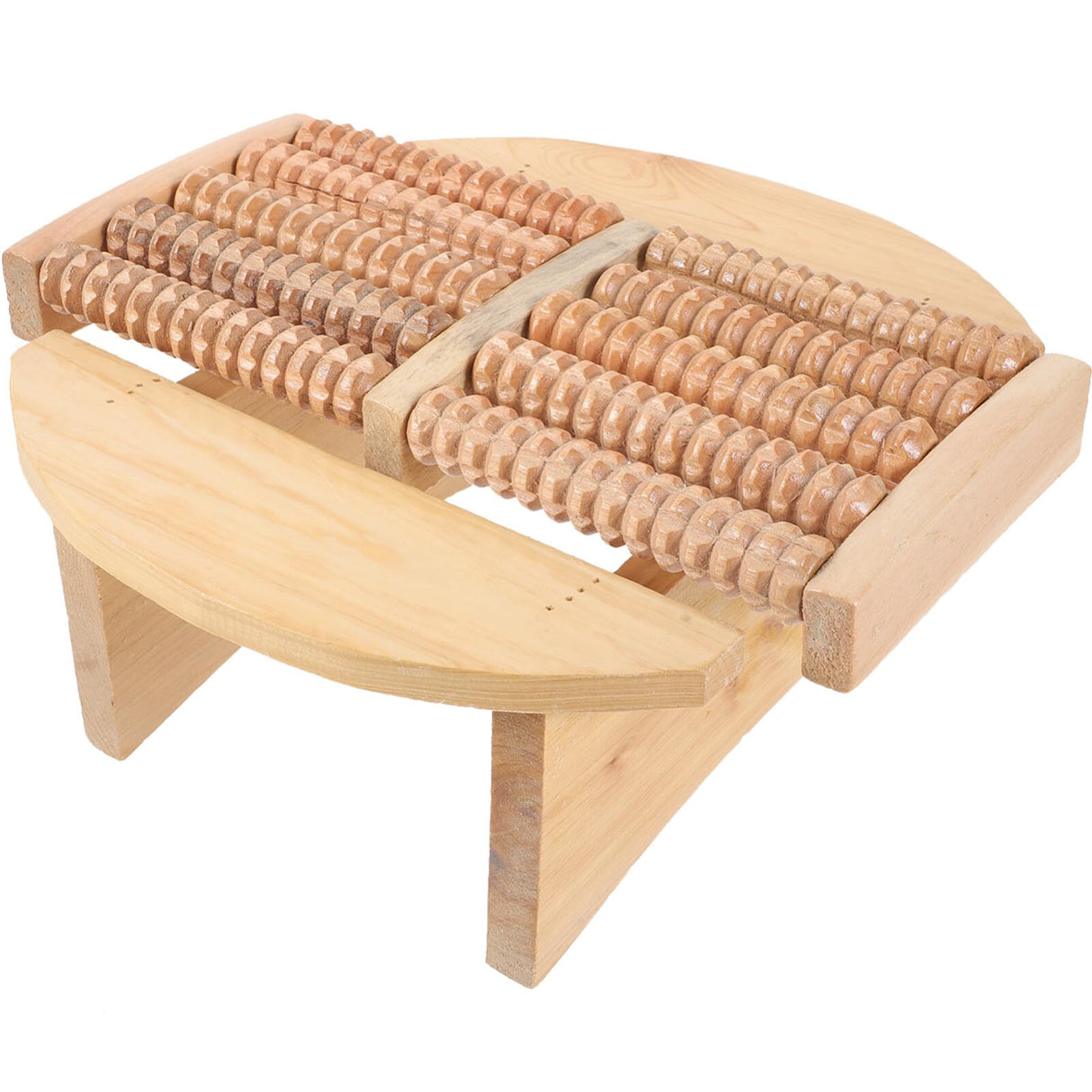 Feet Massager Sauna Stool Solid Foot Rest Under Desk Footrest Wood Massage Tools DOITOOL