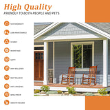 Outvita Outdoor Rocking Chair, Solid Wood High Back Rocker, All Weather Lounge Chair for Porch Patio Fire Pit Garden Backyard Deck Indoor, Wave Outvita