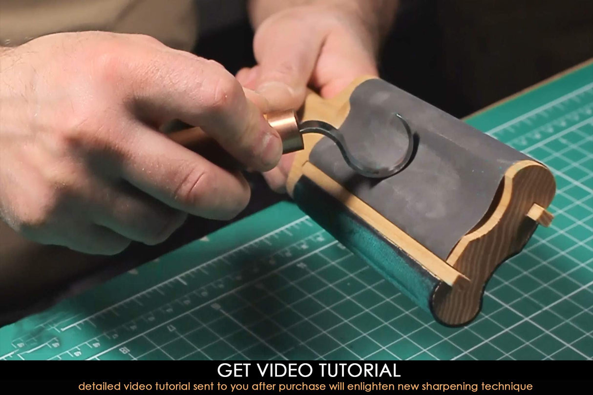 BeaverCraft LS5P1 Wood Carving Strop Wood Carving Gouge Hook Knife Sharpening Honing Tools Strop Stropping Kit Leather Paddle Strop Spoon Carving BeaverCraft