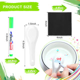 36 Pcs Magical Water Painting Pen with Spoon and Wipe, 12 Colors Magical Floating Ink Pen with Spoon Magical Doodle Drawing Pens Ceramic Painting Kit Teling