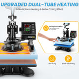 WHUBEFY Heat Press,12x10 Shirt Press Machine,Heat Press Machine Digital Precise LCD Control Printing Sublimation Heat Transfer Machine,Vinyl Heat Whubefy