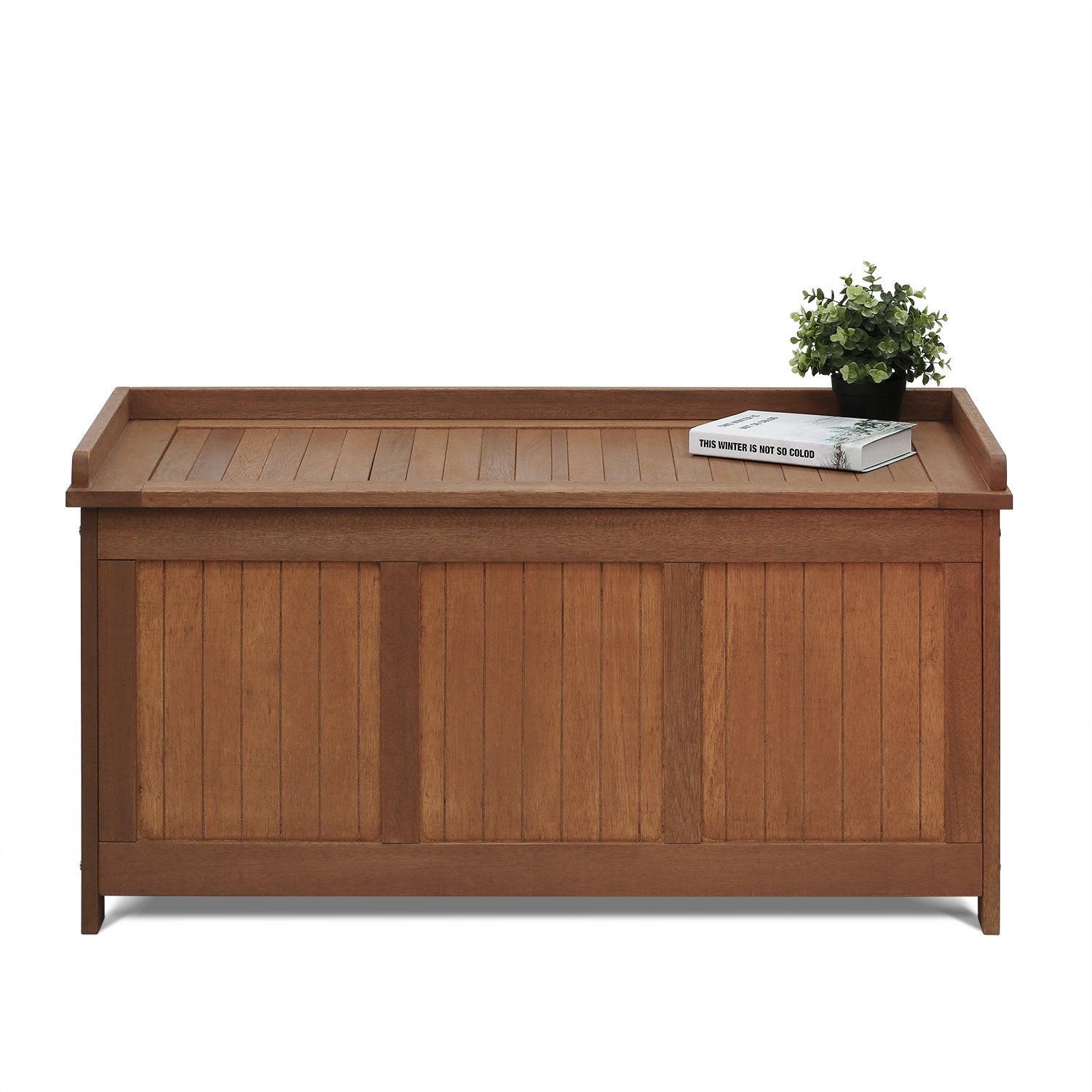Furinno Dalam Outdoor Hardwood Storage Deck Box, Natural Furinno
