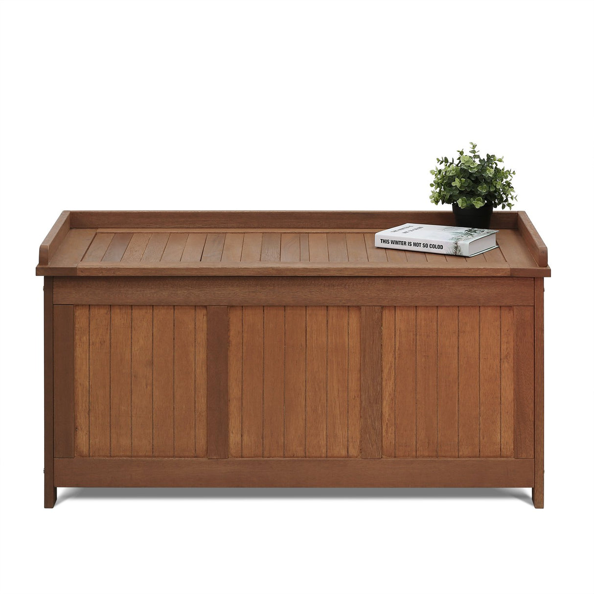 Furinno Dalam Outdoor Hardwood Storage Deck Box, Natural Furinno