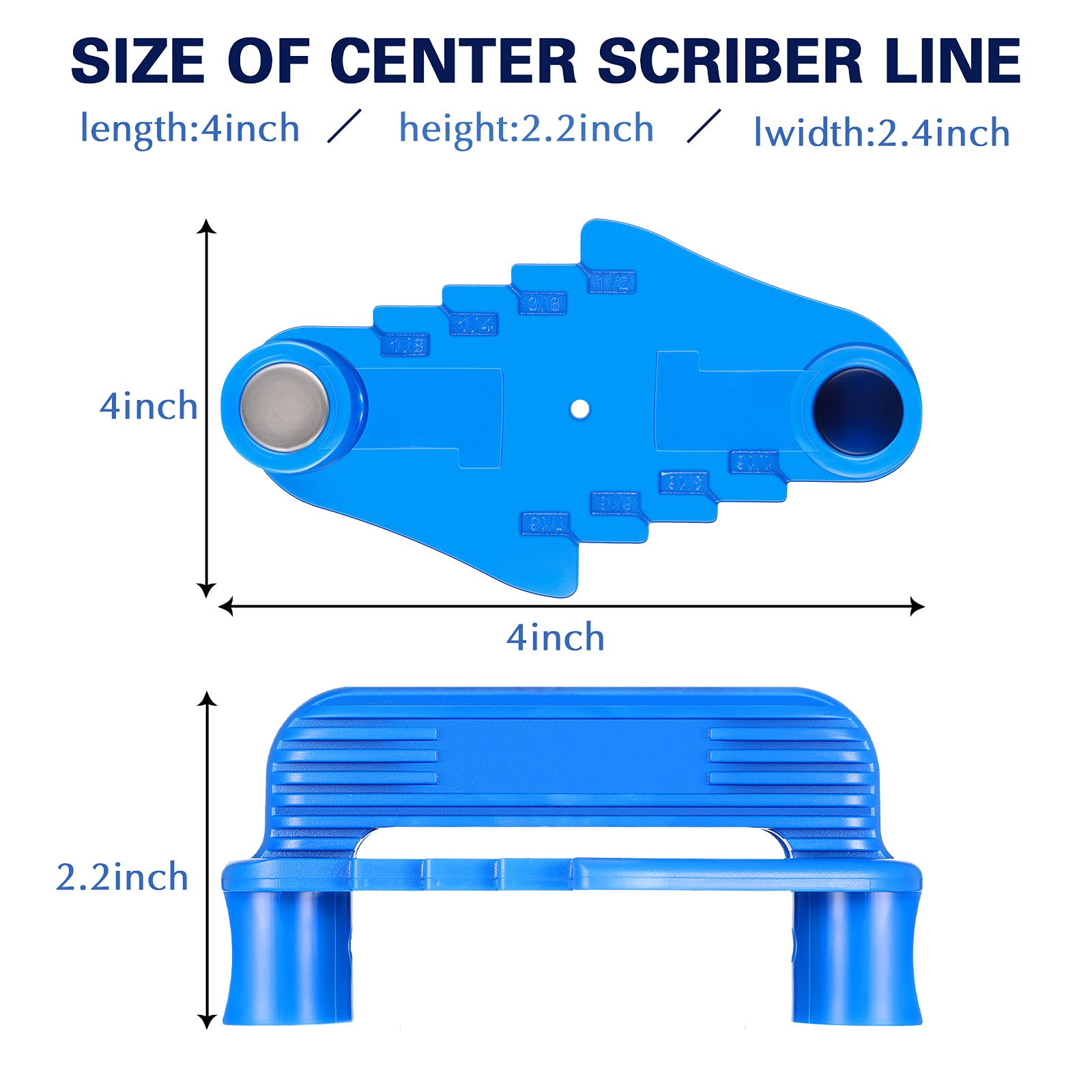 4 Pieces Center Scriber Center Marking Tool Line Scriber Woodworking Offset Marking Center Finder Wood Scribe Marking Gauge Line Positioning - WoodArtSupply