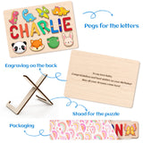 BeneCharm Personalized Name Puzzle for Kids, Easter Basket Stuffers, Easter Gifts for Baby, Personalized Baby Gifts, First Birthday Gift, Montessori BeneCharm