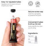 ARTEZA Oil Paint Set, 24 Colors in 12ml/0.4 US fl oz Tubes, Richly Pigmented Oil Painting Supplies for Canvas, Art Supplies for Beginners & ARTEZA