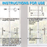 AIZESI 2PCS Curtain Rods Small Tension Rod 16 to 28 Inch Extendable Spring Curtain Rods Wood Color Tension Curtain Rod Short Spring Tension Rod for AIZESI