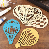 VOSAREA 10 Set Decor Wood Cutouts for Crafts Unfinished Wood Ornaments Hot Air Balloon Wood Discs Hot Air Balloon Wood Slices Wood Hot Air Balloon VOSAREA