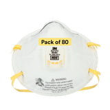 3M Particulate Respirator 8210V with Cool Flow Valve, Smoke, Grinding, Sanding, Sawing, Sweeping, Woodworking, Dust, 80/Pack 3M Personal Protective Equipment