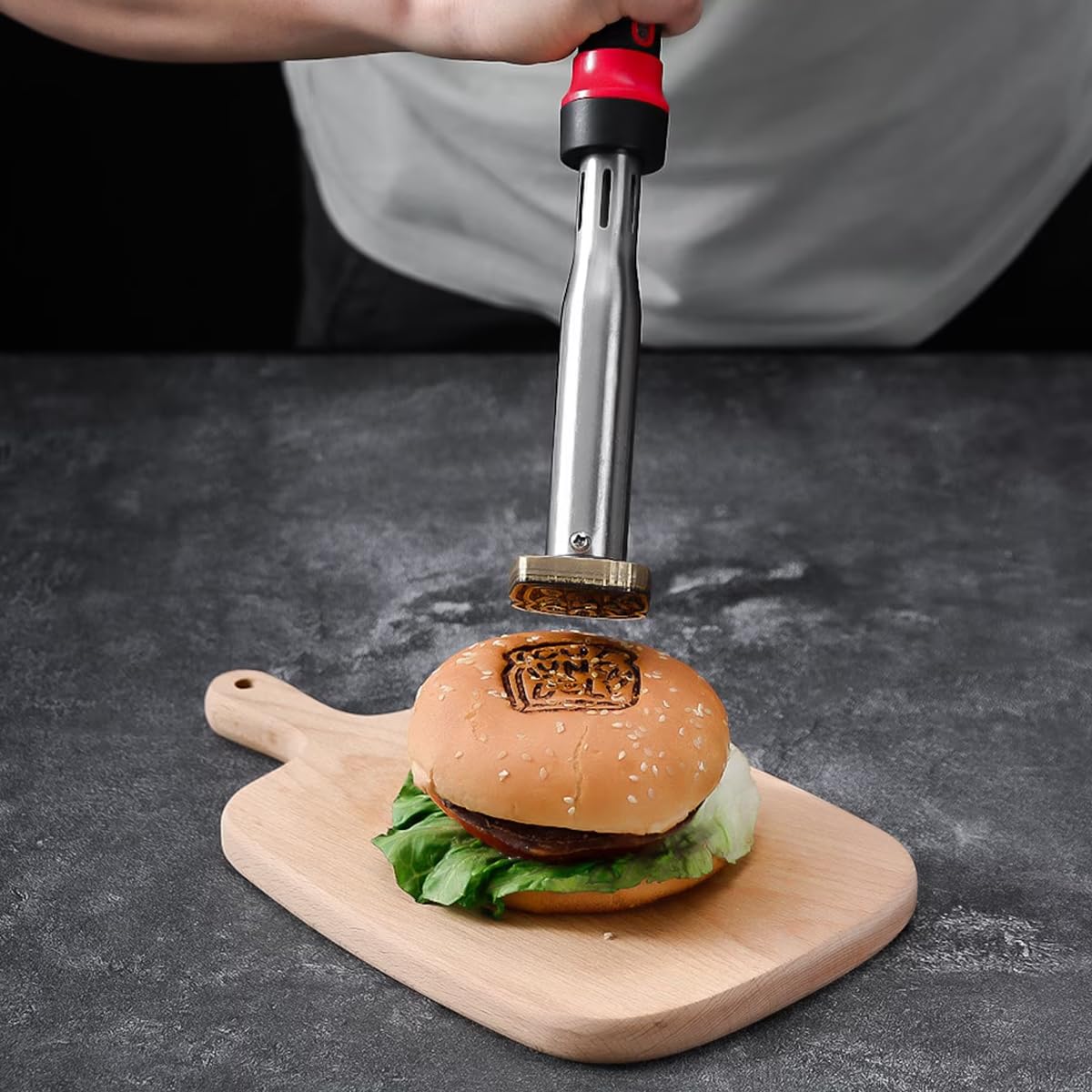 Custom Brass Branding Iron for BBQ, Grilling & Crafting - Personalised Heat Stamp TPFOON