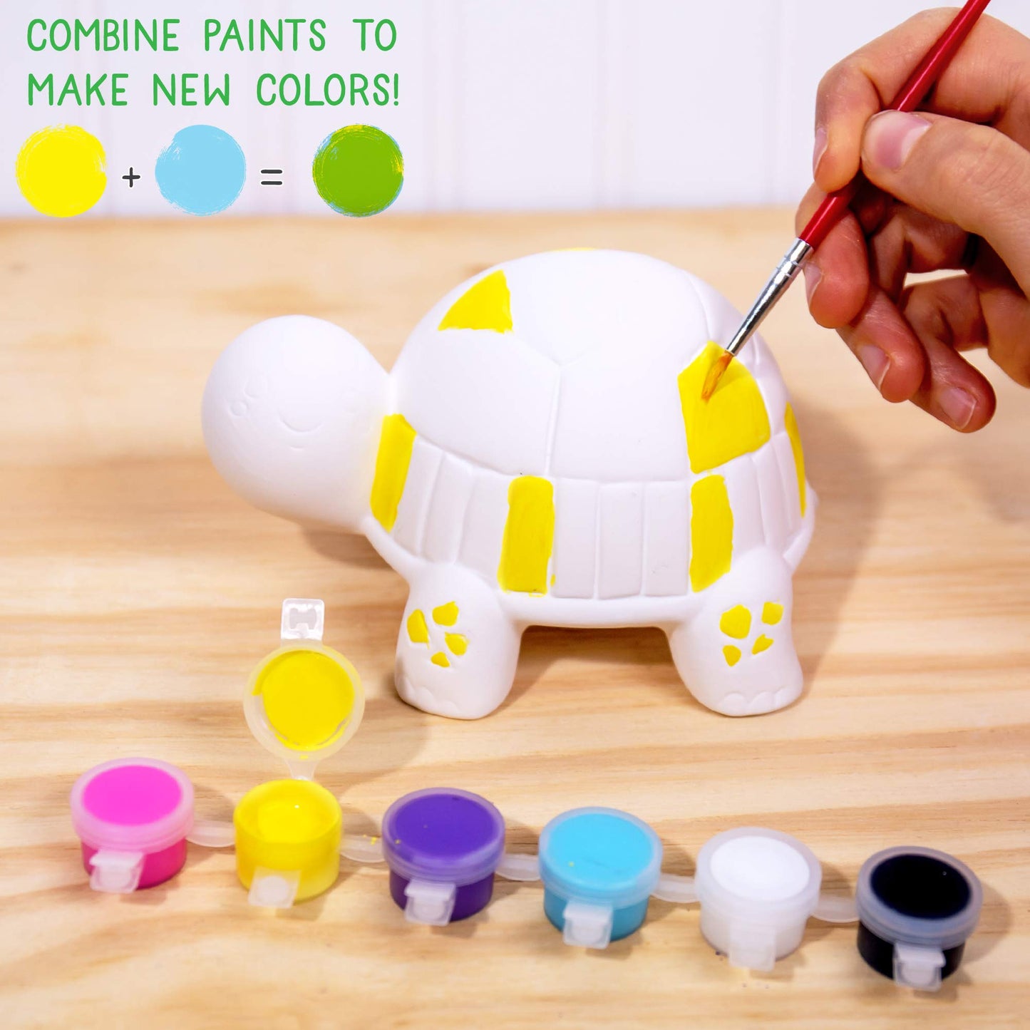 Creative Roots Paint Your Own Turtle, DIY Turtle, Kids Painting Set, Creativity, Ceramics to Paint, Paint Your Own Ceramic, Painting Kits for Kids - WoodArtSupply