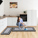 Mattitude Kitchen Mat [2 PCS] Cushioned Anti-Fatigue Non-Skid Waterproof Rugs Ergonomic Comfort Standing Mat for Kitchen, Floor, Office, Sink, Mattitude