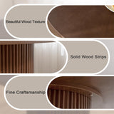 SIMTONAL Modern Dining Table Pedestal Dining Room Table Walnut for Kitchen, 47''L x 47''W x 29.9''H SIMTONAL