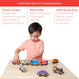 Melissa & Doug Wooden Train Cars (8 pcs) - Magnetic Train, Wooden Train Toys, Train Sets For Toddlers And Kids Ages 3+ Melissa & Doug