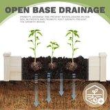 Incbruce 96x25x10 in Wooden Raised Garden Bed Planter, No-Bolt Assembly Elevated Flower Bed Boxes Kit for Vegetable Flower Herb Gardening, Natural Incbruce