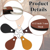 20 Pack Leather Key Fob Kit PU Leather Keychain Blanks with Key Rings and Rivets Key Chain Blanks for DIY Craft Laser Engraving Keychain Making TiciKim