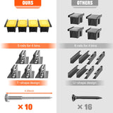 TORACK Garage Ceiling Bin Storage Rack, Overhead Tote Storage Rail System Heavy Duty Adjustable Tote Slide Garage Storage System(for 4 Bins, Bins are TORACK