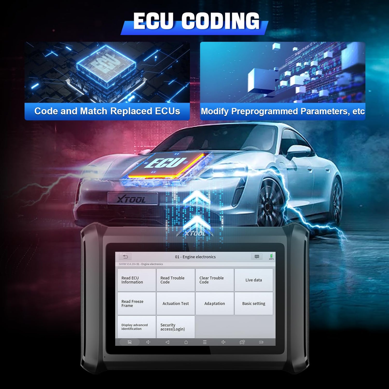 XTOOL D7S Automotive Diagnostic Tool with 3-Year Updates, 2024 Newest, DoIP & CAN FD, ECU Coding, 36+ Services, Bidirectional Scanner for car, Key XTOOL