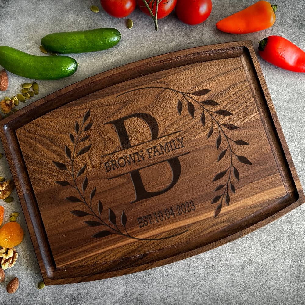 Personalized Cutting Boards Wood Engraved – Lovely Birthday, Anniversary, Bridal Shower, Wedding Present – Christmas gift- House warming gift for Generic