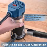 Dobetter 1.25HP Wood Router Tool, 6.5Amp Electric Trim Router, 6 Variable Speed Compact Palm Router Woodworking with 1/4" & 3/8" Collets, 12 Wood Dobetter