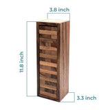 BSIRI Wood Tumbling Tower Game - Ideal for Party Games, Camping Games, Outdoor Games for Adults and Family, Classic Stacking Block Games for BSIRI