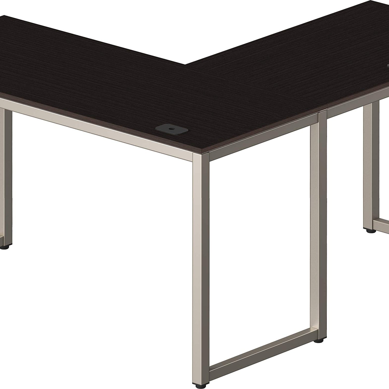 SHW Home Office 55"x60" Large L Shaped Corner Desk, 24" Deep, Espresso SHW