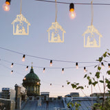 CIMAXIC 20pcs Pendant Home Decoration Blush Decor Wood Crafts Hanging Nativity Wooden Embellishments Christian Religious Wooden Cutouts Wood Ornament CIMAXIC