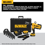 DEWALT 20V MAX Cordless Plumbing Pipe Press Tool Kit with Crimping Heads, Pro Press Tool For Copper Pipe and Stainless Steel Pipes, ½”-1 ¼”, 2 DEWALT