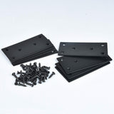 Worldity 8PCS Black Straight Brace, 3.94 x 1.97 Inches Wood Bracket, Flat Straight Mending Plates with Mounting Screws, Joining Fixing Bracket for Worldity
