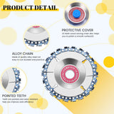 8 Pcs 5/8 Inch Wood Carving Chain Disc 4 Inch 22 Teeth Saw Blade Wood Carving Disc with Replacement Saw Chains for Chain Disc Grinding Replacement Honoson