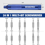 WORKPRO 24-in-1 Precision Screwdriver, Pen Style Multi-Bit Screwdriver, Glasses Screwdriver with S2 Steel Small Screwdriver Bits, Ideal for Eyeglass, WORKPRO