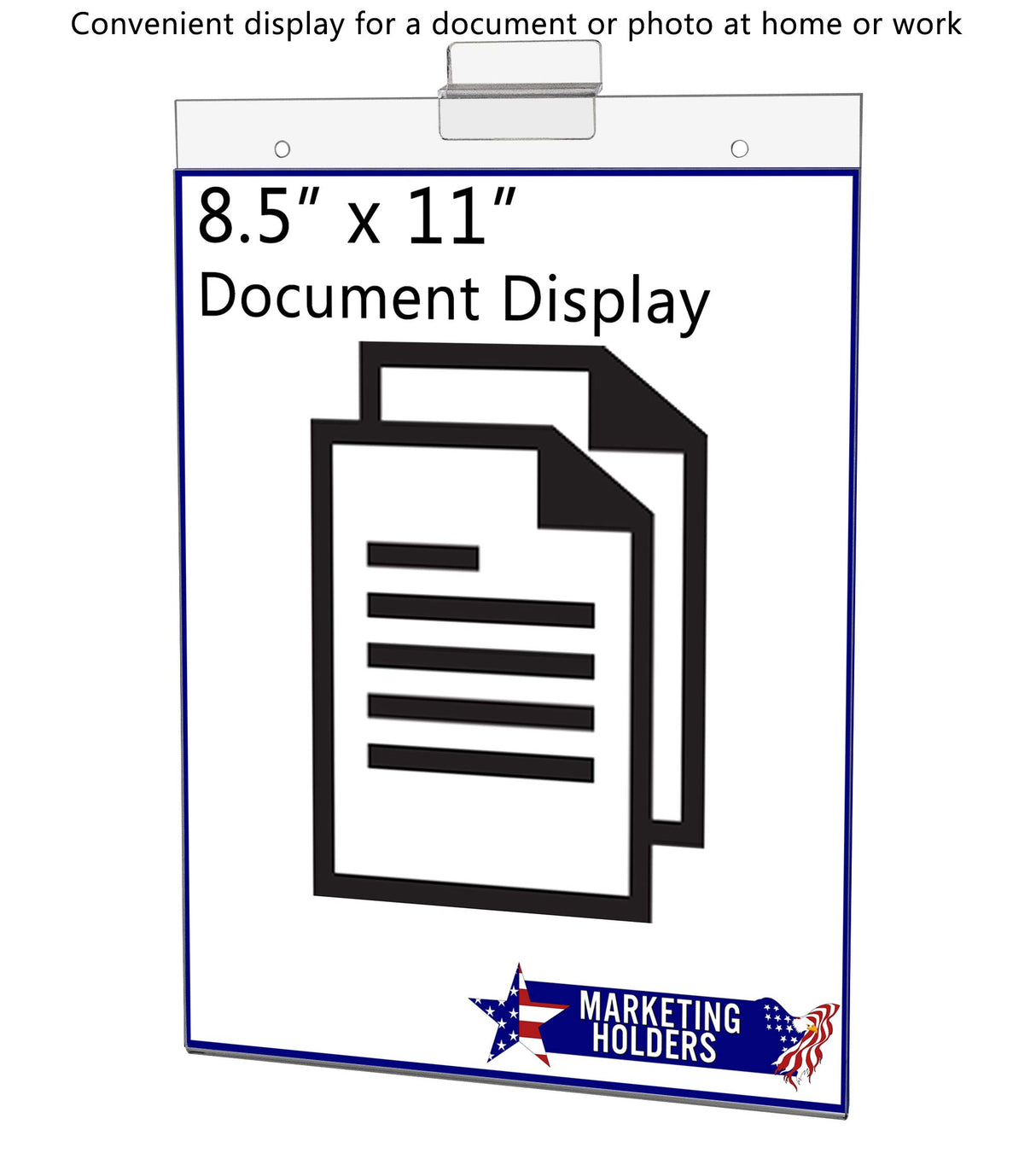 Marketing Holders 4 Pack Slatwall Sign Holder for 8.5 x 11 Inch Flyers Ads and Price Lists in Bookstores Retail Stores and Libraries No Assembly Marketing Holders