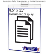 Marketing Holders 4 Pack Slatwall Sign Holder for 8.5 x 11 Inch Flyers Ads and Price Lists in Bookstores Retail Stores and Libraries No Assembly Marketing Holders