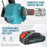 Peektook Mini 6-Inch Electric Cordless Chain saw with 2 Large Capacity Battery & 2 Chains, Light Weight Battery with Safety Lock and Strong Motor for Peektook