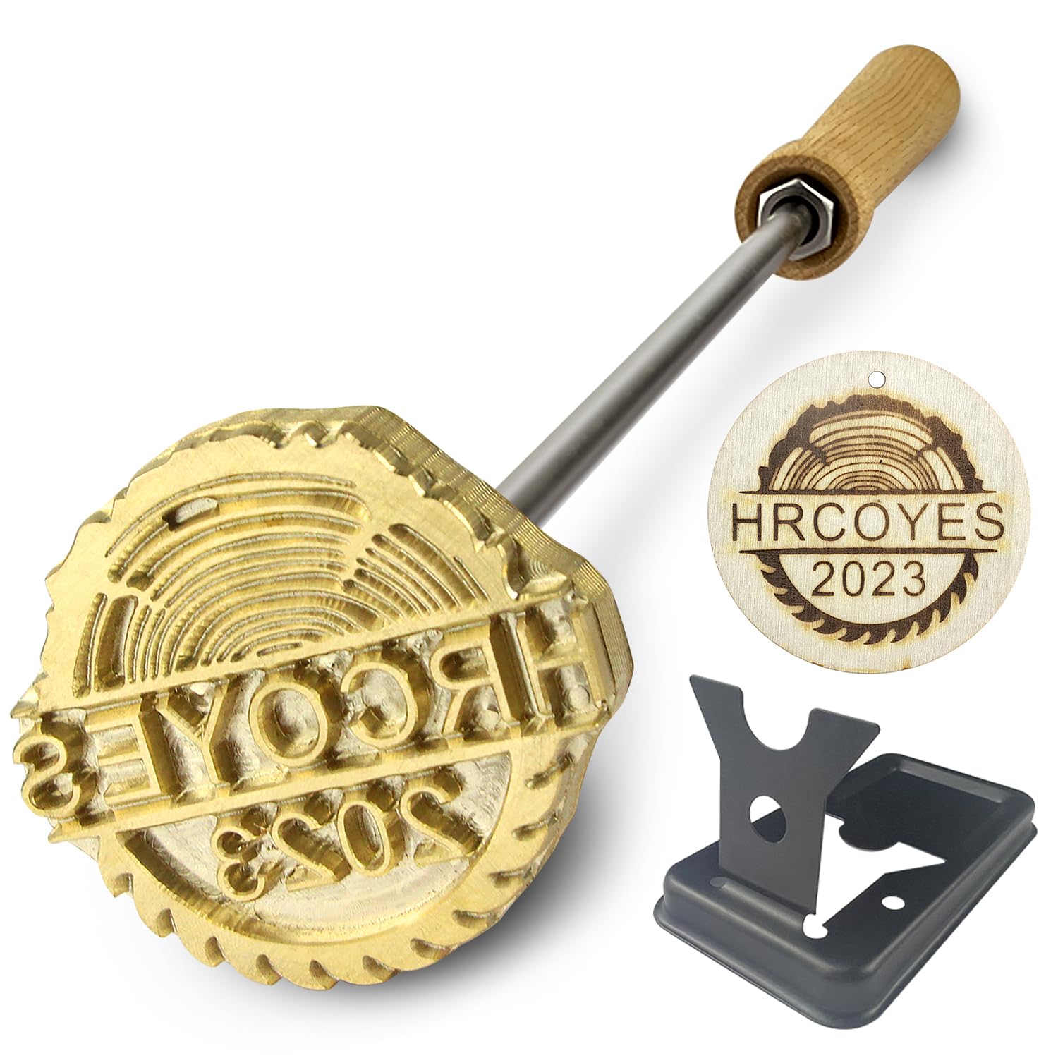 Personalized Custom Wood Burning Stamp with Handle - Unique Logo Branding Tool for Wood, Leather, and Food Generic