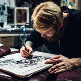 PANDAFLY Professional Charcoal Pencils Drawing Set - 8 Pieces Super Soft, Soft, Medium and Hard Charcoal Pencils for Drawing, Sketching, Shading, PANDAFLY