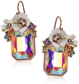 Betsey Johnson Flower Cluster Stone Drop Earrings Betsey Johnson