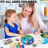 16 Rock Dark Painting Kit - Glow in The Dark - 141 Pcs Arts and Crafts for Kids Ages 4-8+, Art Supplies Set with 16 Paints Craft Kits, Kids DIY Toy SOOVSY