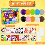 16 Pack Arts and Crafts for Kids, Toddler Crafts Animal Paper Plate Art Kit Gift for 3 4 5 6 Year Old Boys Girls DIY Kids Crafts for Birthday Party MDCGFOD