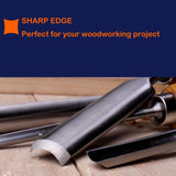 LWCUSNJ 4-Pieces Woodworking Wood Chisel Set,CR-V Steel Sharp Curved Edge Gouge Firm Wood Handle Carpentry Gouge Tools LWCUSNJ